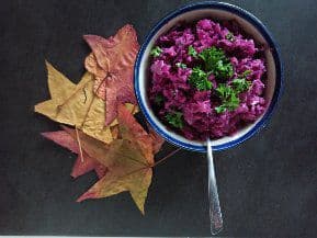 Fruchtiger Rotkohl/Blaukraut-Apfelsalat: schnell & kinderleich