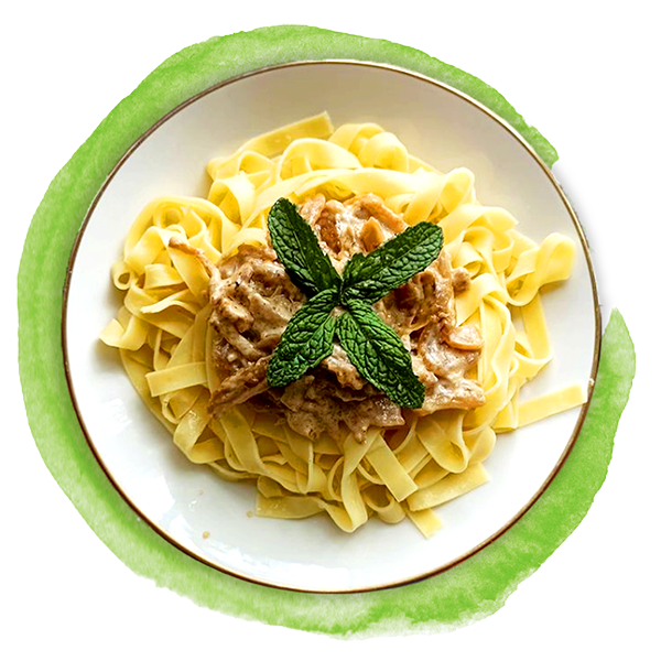 Pasta mit cremigem Fenchel-Zwiebel-Gemüse