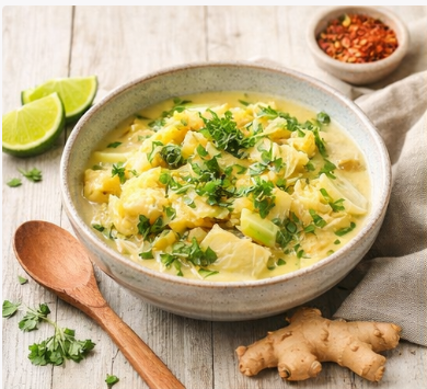 Chinakohl in Kokossauce