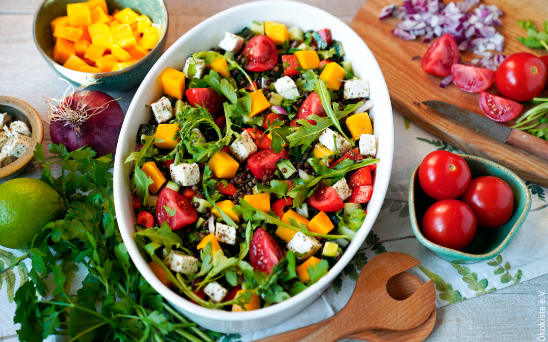 Sommerlicher Linsensalat